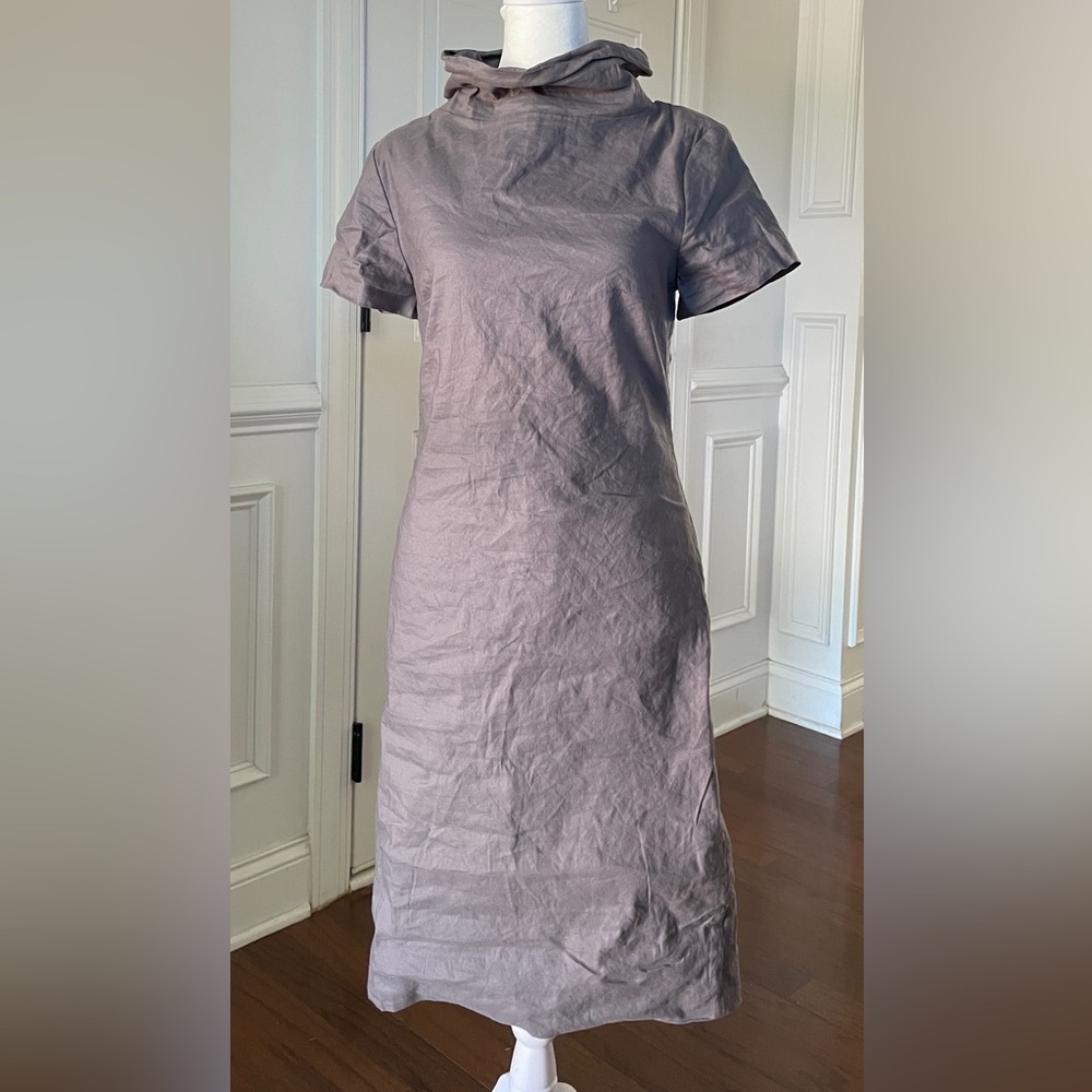 Nicole Miller Mock Neck Knee-Length Dress Size: 8